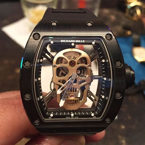 richard mille skeleton skull watch